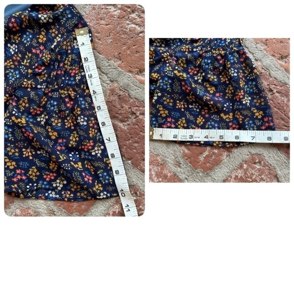 Madewell Cross-Front Mini Dress in Garden Party Liberty Blue Night floral size 0 - Picture 8 of 16